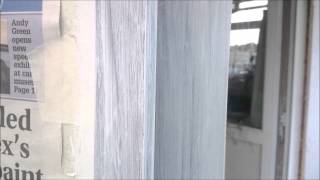 Painting a Corner Glass Cabinet in White Chalk Paint amp Varnishing Durable Finish [upl. by Tortosa]