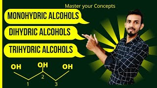 what are monohydric dihydric trihydric alcohols  Ethylene glycol and Glycerol structure [upl. by Wynnie]