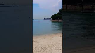 Sentosa Island beach in Singapore Chill swim and relax [upl. by Andris]