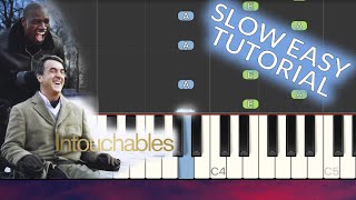 Ludovico Einaudi  Una Mattina The Intouchables SLOW EASY Piano Tutorial [upl. by Lairret]