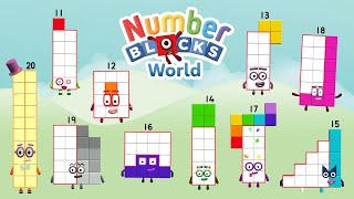 Numberblocks World 2  Meet Numberblocks 1120 and Learn How to Trace Their Numerals  BlueZoo Game [upl. by Aesoh]