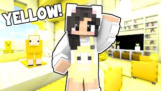 💛Minecraft But I Can Only Build With YELLOW [upl. by Nathanial]