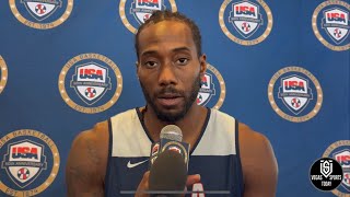 KAWHI LEONARD ON TEAMING UP W LEBRON FOR TEAM USA BASKETBALL REAL ON PAUL GEORGE LEAVING CLIPPERS [upl. by Zachary]