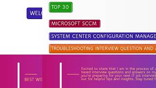 Troubleshooting Microsoft SCCM Interview Questions and Answers [upl. by Anitsim550]