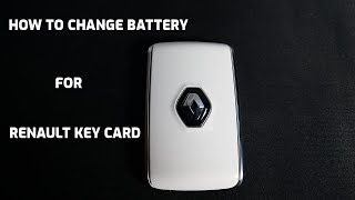 How to change battery Renault key card for Clio Megane 4TalismanKadjaretc [upl. by Asor162]