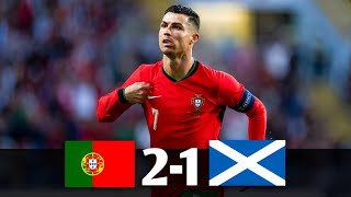 CRISTIANO SALVA a PORTUGAL vs ESCOCIA 21  Nations League 2024 [upl. by Isoj325]