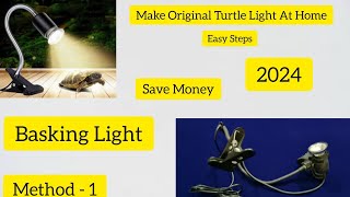 Learn How To Make Turtle Basking Lamp Light Easily At Home  DIY Turtle UV Light [upl. by Yentyrb]