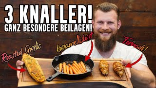 3 GEILE BEILAGEN vom Gasgrill  Grillbeilagen einfach schnell amp lecker  Rezepte [upl. by Iila351]