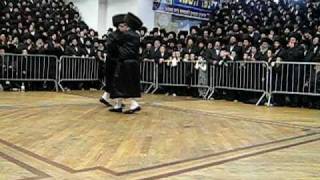 JEWISH RABBI pupa wedding rabbi special dancing with youngest son after chupah on street in brooklyn [upl. by Ariaes902]