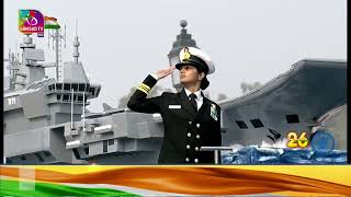 Indian Navy Marching Contingent  Republic Day Parade 2024 [upl. by Ahsilam]