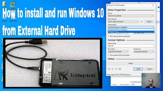 How to install and run Windows 10 from External Hard Drive [upl. by Holden762]