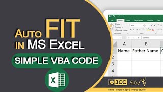 How to Autofit Columns in Microsoft Excel VBA  JCC Tangi [upl. by Anaidni]