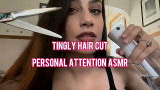 ASMR Fast amp Slightly Chaotic Hair Cutting Clipping Water BrushingCombing [upl. by Ytok]