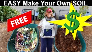 How to Make Soil  Compost EASY amp FREE  KNOW What SOIL is so YOU can Make it like Mother Nature [upl. by Oleic]