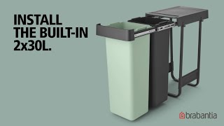 HOW TO – Install the Sort amp Go Built in Bin 2 x 30L  Brabantia [upl. by Gallard]