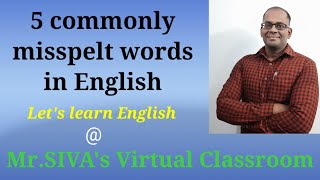 5 commonly misspelt words in English btbrte tntet spokenenglish ugtrb tntrb easyenglish [upl. by Maxima]