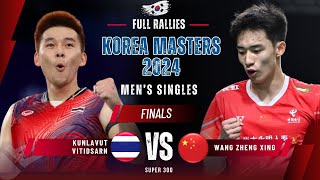 Kunlavut Vitidsarn THA vs Wang Zheng Xing CHN  F  Korea Masters 2024 [upl. by Ker]