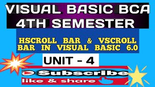 HScroll bar ampVScroll bar in visual basic 60 [upl. by Isyed]