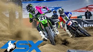 Supercross Round 4 450SX Highlights  Anaheim CA Angel Stadium  Jan 29 2022 [upl. by Calista]