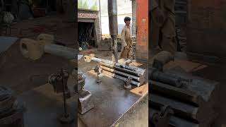 The process of straightening an excavator jack by pressingyoutubeshorts foryou [upl. by Janenna]