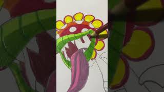 Petey Piranha Art drawing marioart [upl. by Armilla633]