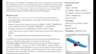 LSDYNA Analysis for Structural Mechanics Workshop IX Introduction to Contact [upl. by Bekha675]