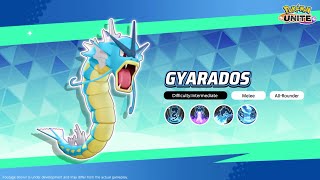 Gyarados Moves Overview  Pokémon UNITE [upl. by Francyne]