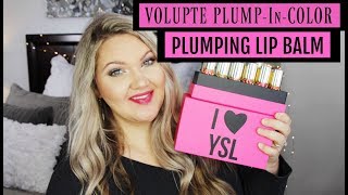 YSL VOLUPTE PLUMP IN COLOR PLUMPING LIP BALM  LIP SWATCHES [upl. by Ursa]