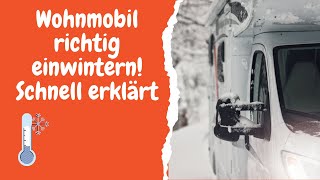 Wohnmobil Winterfest machen schnell erklärt [upl. by Lecrad]