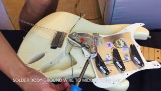 How to install preloaded pickguard onto vintage MIJ Fender Stratocaster [upl. by Eibob]