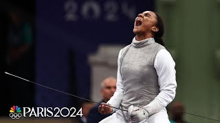 Lauren Scruggs bests World No 1 Arianna Errigo in MAJOR fencing upset  Paris Olympics  NBC Sports [upl. by Nnylg458]