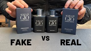 Fake vs Real Armani Acqua di Giò Profondo Perfume [upl. by Wilder]