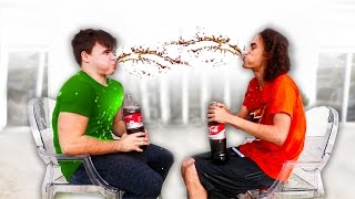 COKE amp MENTOS TRY NOT TO LAUGH CHALLENGE w Robust [upl. by Hanaj]