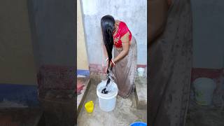 Long hair cleaning in fresh water 💆🏻‍♀️ shorts trending hairstyle haircare haircare youtube [upl. by Micaela690]