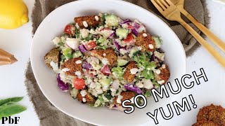 I Used My Lebanese Familys Falafel Recipe To Make A Falafel Salad With Lemon Tahini Dressing [upl. by Alvy63]