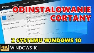 Odinstalowanie oraz usunięcie Cortany z systemu Windows 10 w wersji 2004 [upl. by Reffinnej40]