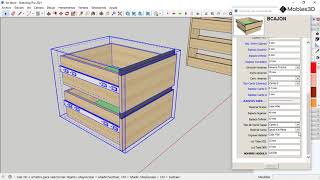 Melamina PRO Cajones dinámicos  Sketchup [upl. by Eisej]