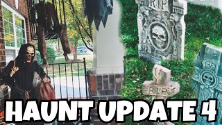 Tombstones are out  Animatronics are up  Haunt update 4 [upl. by Bern]