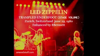 LED ZEPPELIN Trampled Underfoot STAGE SOUND Zurich June 29 1980 ledzeppelin [upl. by Llenrep]