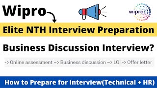 Wipro Elite Interview Preparation  What Is Virtual Business Discussion Round  How to Prepare [upl. by Lattie]