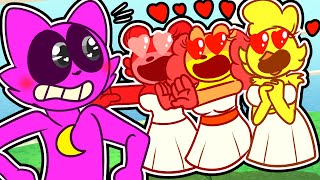 LOS SMILING CRITTERS SE QUIEREN CASAR CON CATNAP 😲💖 CATNAP MINECRAFT ROLEPLAY [upl. by Nerehs]