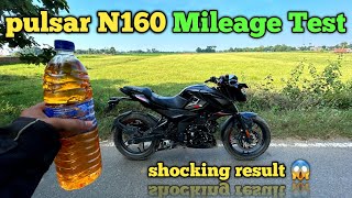 Pulsar N160 E20 Mileage TestShocking Result 😱 [upl. by Rockie953]