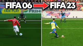 Een Penalty Scoren met Ronaldo in elke FIFA [upl. by Alamac]