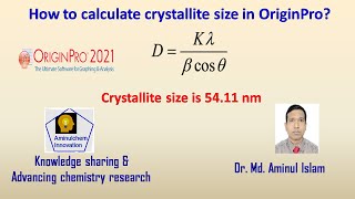 How to calculate crystallite size from XRD data in Origin [upl. by Malca]