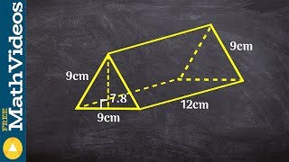 How to find the surface area of a triangular prism [upl. by Nivle763]