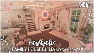 30K BLOXBURG AESTHETIC FAMILY HOUSE BUILD 2STORY NO ADVANCED PLACEMENT [upl. by Etteragram]