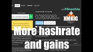 How to config Xmrig and Unminable more gains with two tricks [upl. by Niwhsa708]