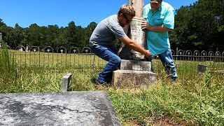 CLEANED HEADSTONES UPDATE amp VISITING MORE BYRD GRAVES OLD BYRD FARM HISTORY WAVERLY HALL CEMETERY [upl. by Watkins]