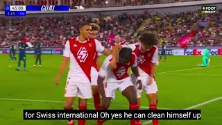 Amazing 🔥 Breel Embolo Goal Monaco Vs Crvena zvezda 21 All Goals Highlights amp Highlights [upl. by Lynnelle]