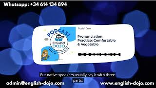 Pronunciation Practice Comfortable amp Vegetable  English Dojo [upl. by Hannon]